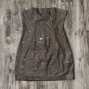 Zara sparkly strapless mini dress